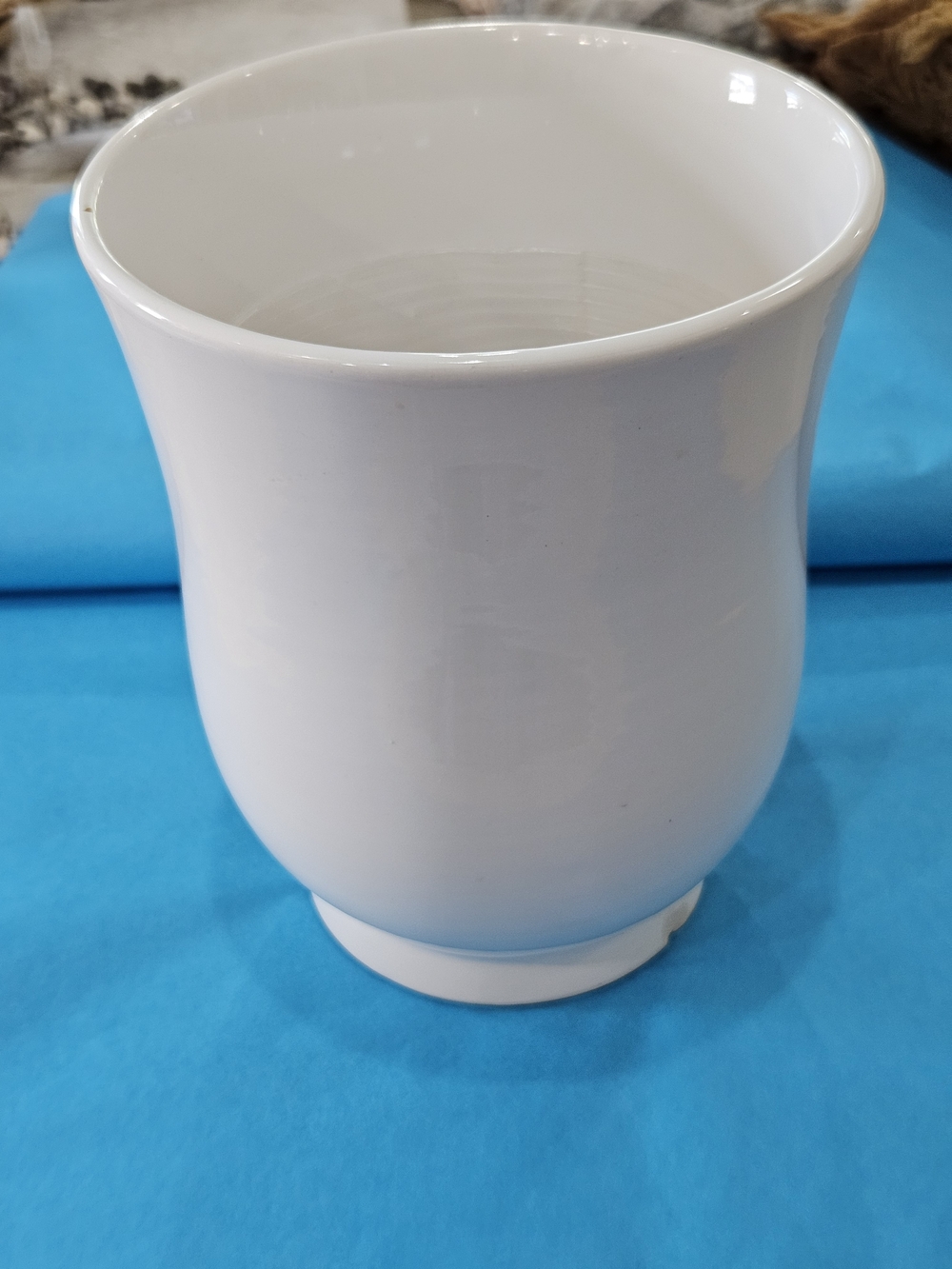 White Swan Ceramic Orchid Planter W/Liner
